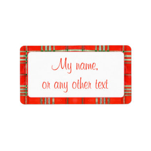 RODE SCOTT TARTAN 1.25"x2.375" Labels