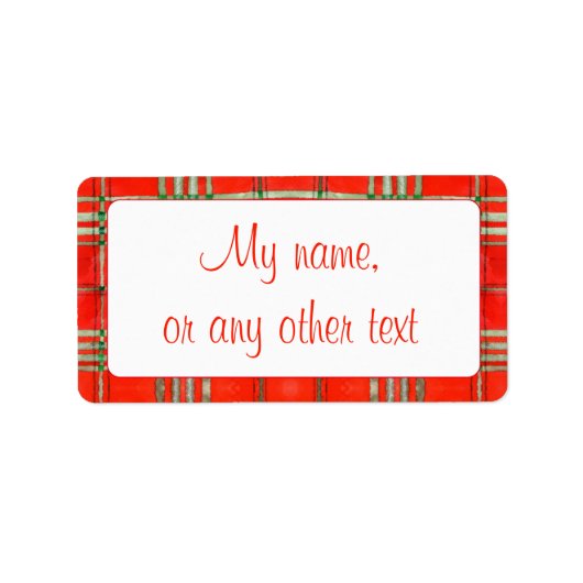 RODE SCOTT TARTAN 1.25"x2.375" Labels (Voorkant)