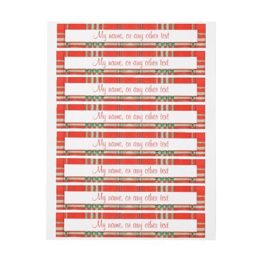 RODE SCOTT TARTAN 1"x7,25" Echt brede labels (Vel)