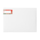 RODE SCOTT TARTAN 1"x7,25" Echt brede labels (Voorkant)
