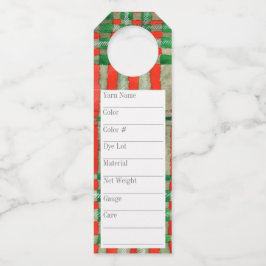 RODE SCOTT TARTAN 2.25 "x7" Lange garen Labels