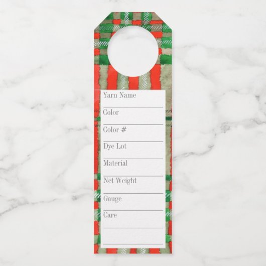 RODE SCOTT TARTAN 2.25 "x7" Lange garen Labels (Voorkant)