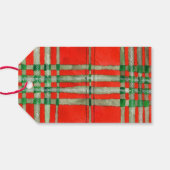 RODE SCOTT TARTAN 3.5 "x2" garen Labels Cadeaulabel (Achterkant Horizontaal)