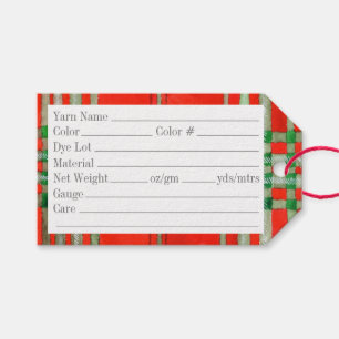 RODE SCOTT TARTAN 3.5 "x2" garen Labels Cadeaulabel