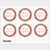 RODE SCOTT TARTAN 3" Ronde Matte Stickers (Vel)