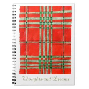 RODE SCOTT TARTAN 6.5x8.75 Spiraal Notebook Notitieboek
