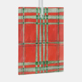 RODE SCOTT TARTAN Glas Vierkante Ornament (Voorkant Rechts)