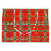 RODE SCOTT TARTAN Grote Gift Bag Groot Cadeauzakje (Voorkant)
