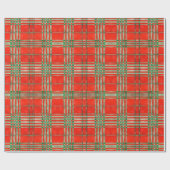 RODE SCOTT TARTAN Inpakpapier (Vlak)