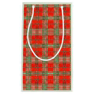 RODE SCOTT TARTAN Kleine Gift Bag Klein Cadeauzakje