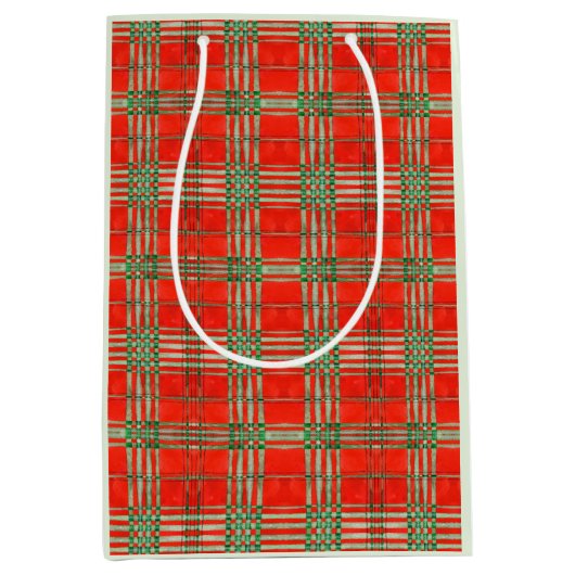 RODE SCOTT TARTAN Medium Gift Bag Medium Cadeauzakje (Voorkant)