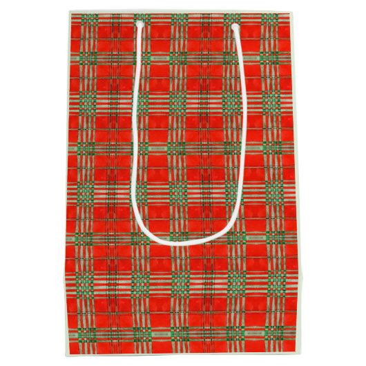 RODE SCOTT TARTAN Medium Gift Bag Medium Cadeauzakje (Achterkant)