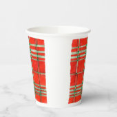 RODE SCOTT TARTAN papieren bekers (Links)