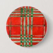 RODE SCOTT TARTAN Ronde Pin Button (Voorkant)
