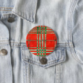 RODE SCOTT TARTAN Ronde Pin Button (In situ)