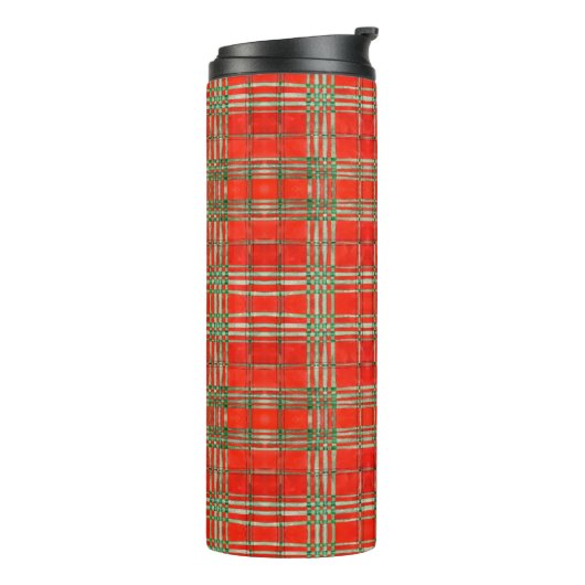 RODE SCOTT TARTAN Thermische Bekerkop Thermosbeker (Gedraaid links)