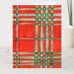 RODE SCOTT TARTAN Verjaardagskaart Kaart