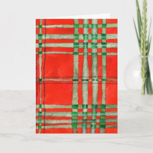 RODE SCOTT TARTAN Wenskaart Kaart