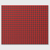 RODE SCOTTISH PLAID MATTE WRAPPING PAPIER (Vlak)