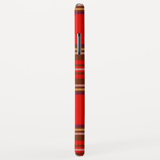 RODE SCOTTISH TARTAN EN GROENE GEMSTONMONOGRAM Case-Mate iPhone CASE (Achterkant/rechts)