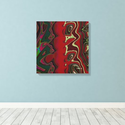 Rode scramble canvas afdruk (Insitu (Houten vloer))