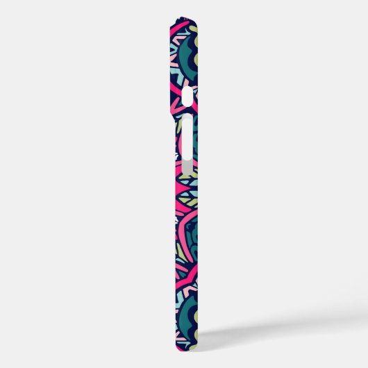 Rode Scrapbook Patroon iPhone Case (Achterkant / Links)