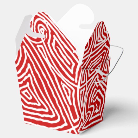Rode Scribbleprints Patroon Bedankdoosjes (Geopend)