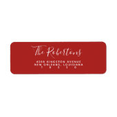 Rode Script Name Return Address Labels (Voorkant)