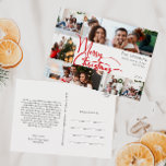 Rode Script Vrolijk Kerstjaar in Review 6 Foto Feestdagenkaart<br><div class="desc">Vier het seizoen met dit rode script Vrolijk kerstjaar in review 6 foto vakantie briefkaart met een vleugje elegante charme. Het chique ontwerp toont een eenvoudig rood-wit kleurenpalet, dat de gezellige sfeer van de winter oproept. De moderne en unieke aantrekkingskracht en rustieke bewoording creëer zorgt voor een perfecte balans tussen...</div>