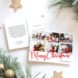 Rode Script Vrolijk Kerstjaar in Review 6 Foto Feestdagenkaart<br><div class="desc">Vier het seizoen met dit rode script Vrolijk kerstjaar in review 6 foto vakantie briefkaart met een vleugje elegante charme. Het chique ontwerp toont een eenvoudig rood-wit kleurenpalet, dat de gezellige sfeer van de winter oproept. De moderne en unieke aantrekkingskracht en rustieke bewoording creëer zorgt voor een perfecte balans tussen...</div>