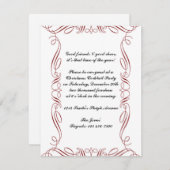 Rode Scroll Lijst Pepermunt Lijst Kaart (Voorkant / Achterkant)