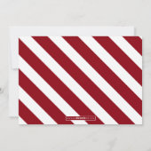 Rode "Season's Greetings" Twee Foto Vakantie Kaart (Achterkant)