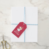 Rode Seizoenen Groeten Angel Christmas Gift Label Cadeaulabel (Met Touw)