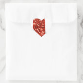 rode sequentie pin-up hart sticker (Tas)