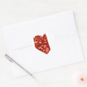 rode sequentie pin-up hart sticker (Envelop)