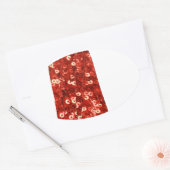 rode sequentie pin-up ovale sticker (Envelop)