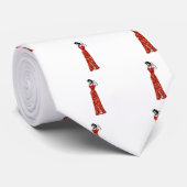 rode sequentie  pin-up stropdas (Opgerold)