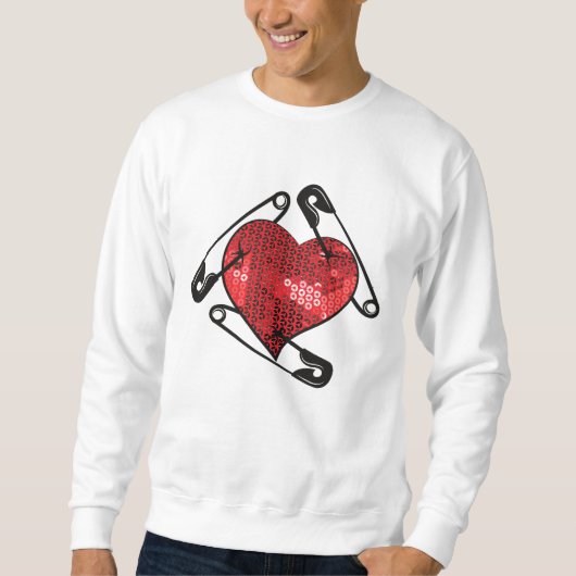 rode sequenties veiligheidspijn mannen sweatshirt (Voorkant)