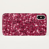Rode Sequins Telefoon Case (Achterkant (horizontaal))