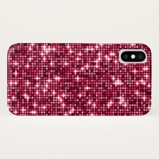 Rode Sequins Telefoon Case (Achterkant (horizontaal))