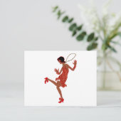 rode sequinzwarte flap briefkaart (Staand voorkant)