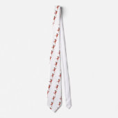 rode sequinzwarte flap stropdas (Voorkant)