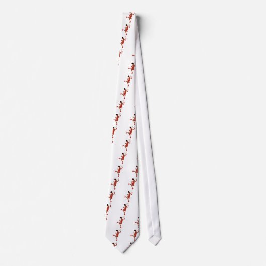 rode sequinzwarte flap stropdas (Voorkant)