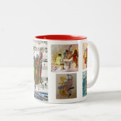 Rode serie, mok van vijf afbeelding jazz koffie (Voorkant rechts)