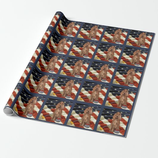 RODE SETTER CURLING CADEAUPAPIER (Uitgerold)