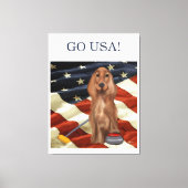 RODE SETTER CURLING  CANVAS AFDRUK (Voorkant)