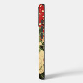 Rode  Shabby Chic Stippen Harten Florals Mix Case-Mate iPhone Case (Achterkant / Links)