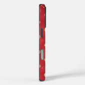 Rode  Shabby Chic Stippen Harten Florals Mix Case-Mate iPhone Case (Achterkant / Rechts)