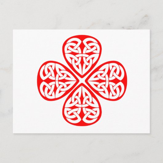 rode shamrock kelk briefkaart (Voorkant)