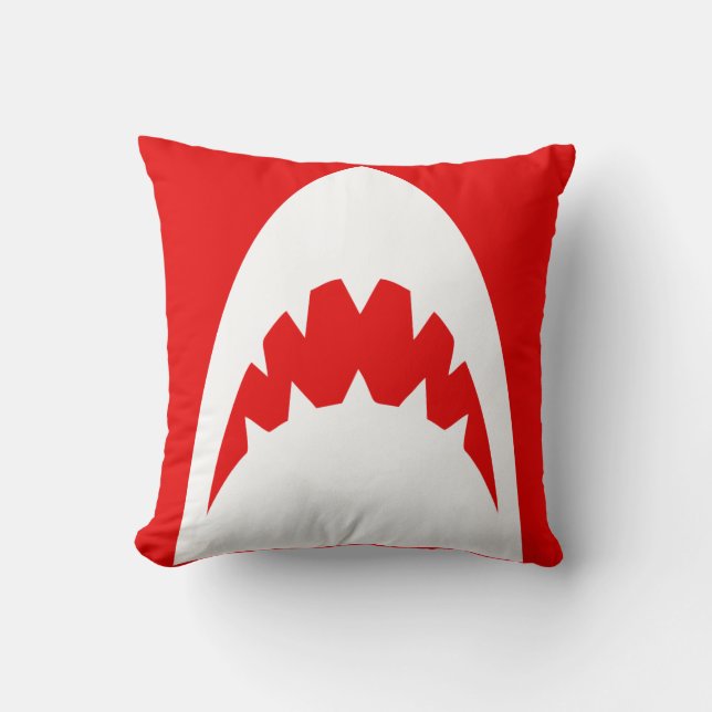 RODE SHARK PILLOW-SERIE. ANDERE KLEUREN BESCHIKBAA KUSSEN (Voorkant)